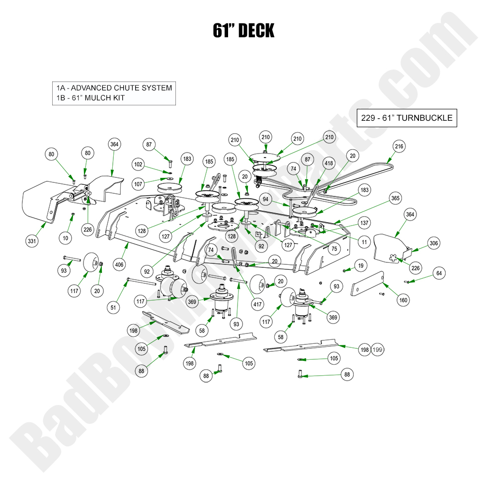 2023 Revolt - 61" Deck Assembly